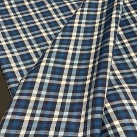 Хлопок синий в клетку (143120-2)