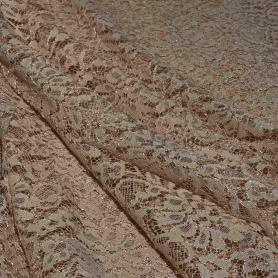 Полиэстер бежевый кружевной (119347)