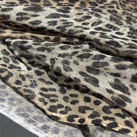 Полиэстер бежевый с анималистичным принтом (184053)
