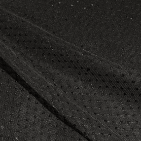 Полиэстер черный с пайетками (187330-2)