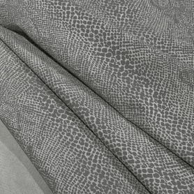 Хлопок серый со змеиным принтом (119327)