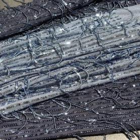 Полиэстер сине-голубой с пайетками (178478-1)