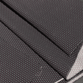 Хлопок черный с геометрическим принтом (187405-6)