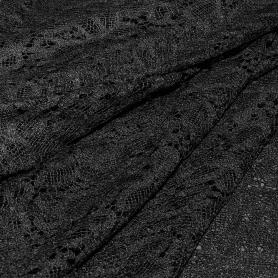 Вискоза черная кружевная (150253-2)