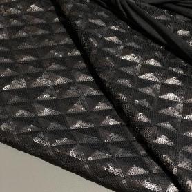 Вискоза черная с пайетками (158359)