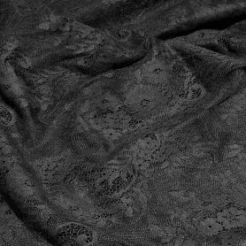 Полиэстер черный кружевной (184017-2)