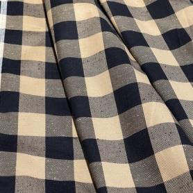 Хлопок черно-коричневый в клетку (119295)