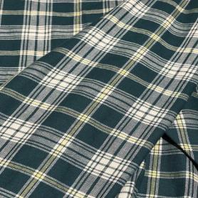 Хлопок зеленый в клетку (183942-2)
