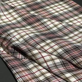 Хлопок кремовый в клетку (178441-1)