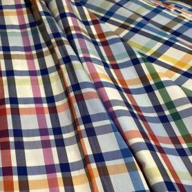Хлопок мультиколор в клетку (143019-2)