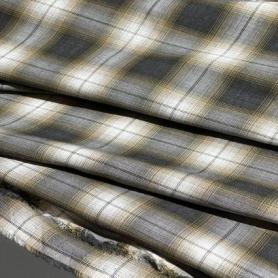 Хлопок серый в клетку (125786)