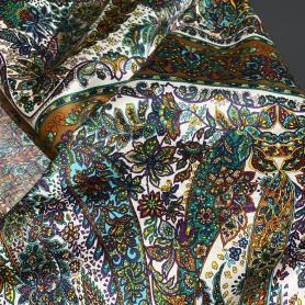 Вискоза кремовая с пейсли принтом (131494-1)