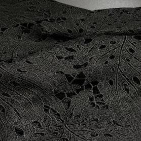 Полиэстер черный кружевной (178440)