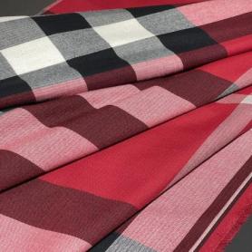 Полиэстер красный в клетку (128805-1)