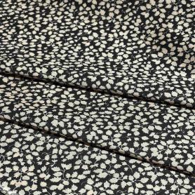 Хлопок черный с цветочным принтом (178489)