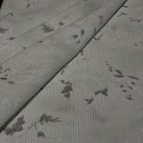 Полиэстер белый с цветочным узором (150280)