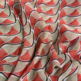 Вискоза бежевая геометрия (181477)