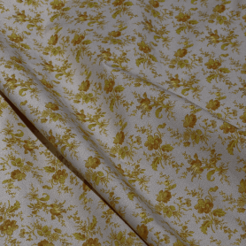 Хлопок кремовый с цветочным принтом (150256-1)