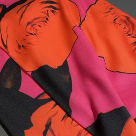 Вискоза мультиколор с цветочным принтом (134468)