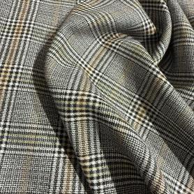 Шерсть бежевая в клетку (103898-2)