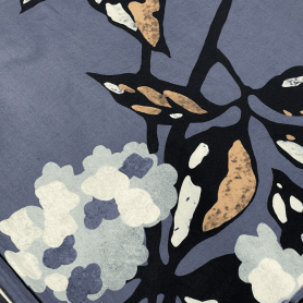 Хлопок фиолетовый с цветочным принтом (103960)