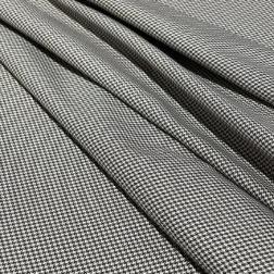 Хлопок черно-белый с принтом гусиная лапка (131357)