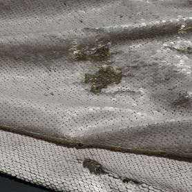 Полиэстер белый с пайетками (178416-1)