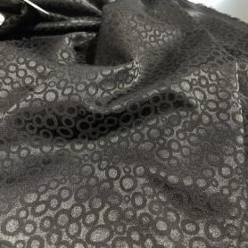 Поликоттон темно-серый с геометрическим принтом (150231-1)