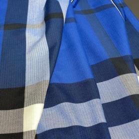 Полиэстер синий в клетку (128805-2)