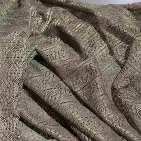 Полиэстер хаки кружевной (184017-1)