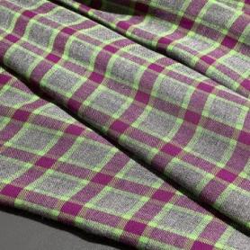 Хлопок серо-фиолетовый в клетку (183942)