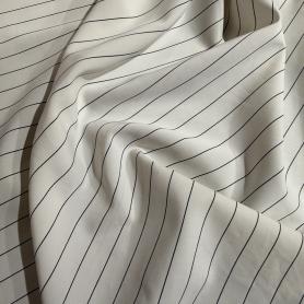 Вискоза молочная в полоску (178405)