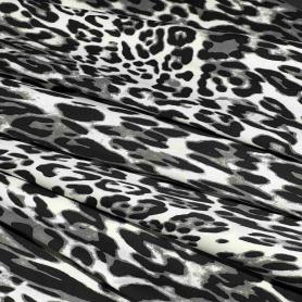 Хлопок белый с анималистичным принтом (178421)