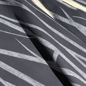 Хлопок темно-синий с графичным принтом (125459)