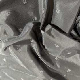 Плащевка черная с бабочками (91635)