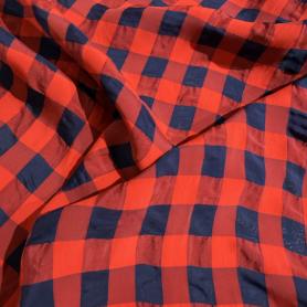 Вискоза красная в клетку (97926)