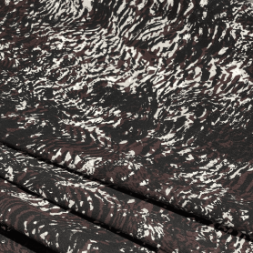 Хлопок шоколадный с анималистичным принтом (178399-1)