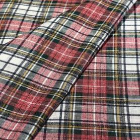 Хлопок красный в клетку (99185)