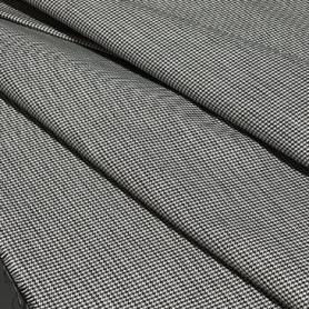 Хлопок черно-белый с принтом гусиная лапка (131358-1)