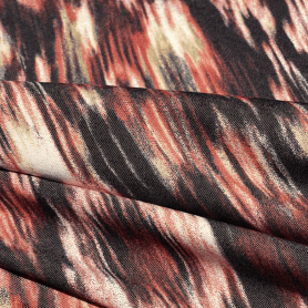 Полиэстер мультиколор с абстрактным принтом (115922)