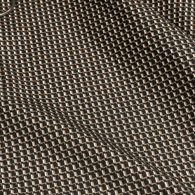 Хлопок коричневый с геометрическим принтом (187405-5)