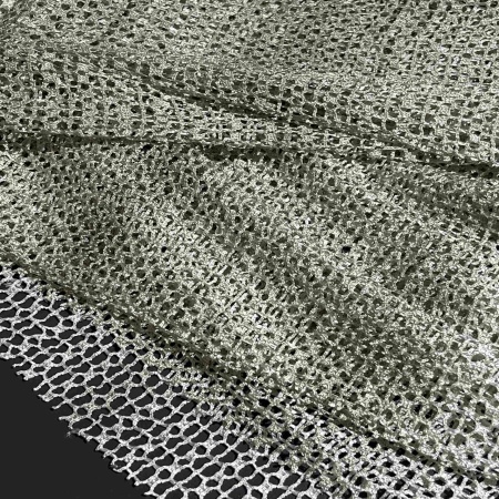 Полиэстер оливковый в сетку (152143)