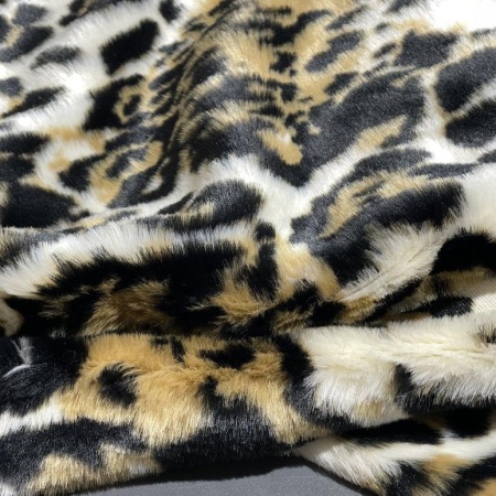 Экомех кремовый с анималистичным принтом (183950)