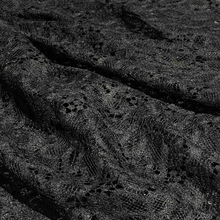 Вискоза черная кружевная (150253-2)