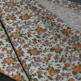 Хлопок белый с цветочным принтом (158355-1)