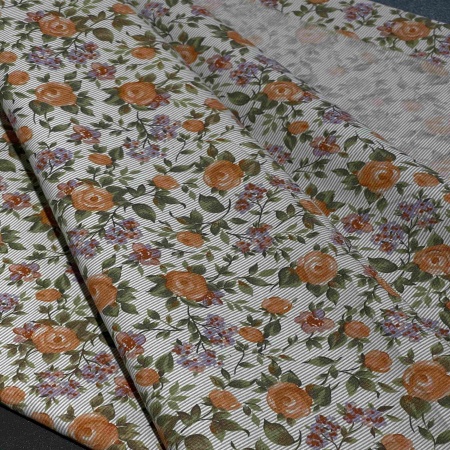 Хлопок белый с цветочным принтом (158355-1)