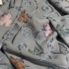 Вискоза серая с цветочным принтом (178457)