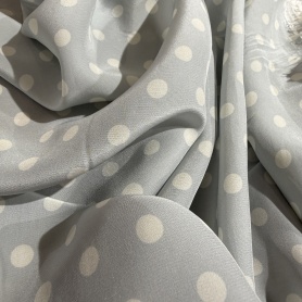 Вискоза серая в горошек (181477)