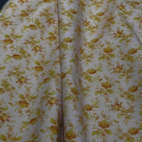 Хлопок кремовый с цветочным принтом (150256-1)