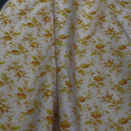 Хлопок кремовый с цветочным принтом (150256-1)